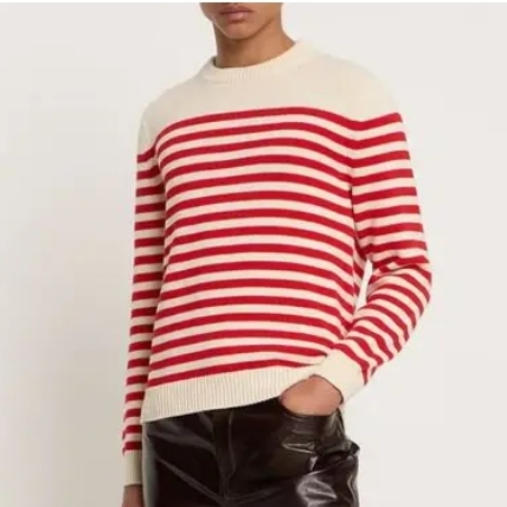 Gucci NWTs Stripped Cotton & Wool Sweater